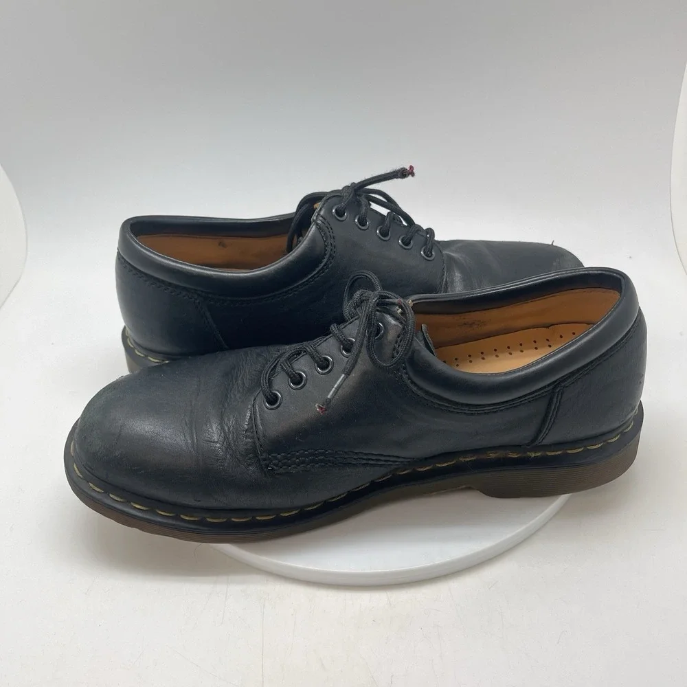 Dr Martens Shoes Mens 12 8053 Crazy Horse Black Leather Oxford Derby Gaucho